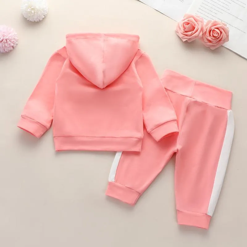 2-piece Letter Pattern Hoodie & Pants for Baby Girl Wholesale children's clothing