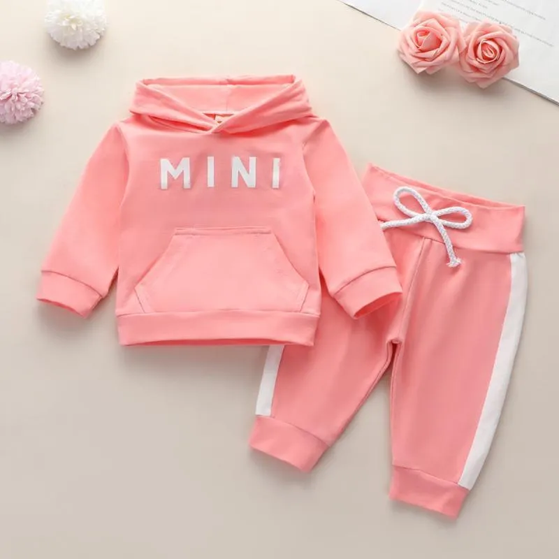 2-piece Letter Pattern Hoodie & Pants for Baby Girl Wholesale children's clothing