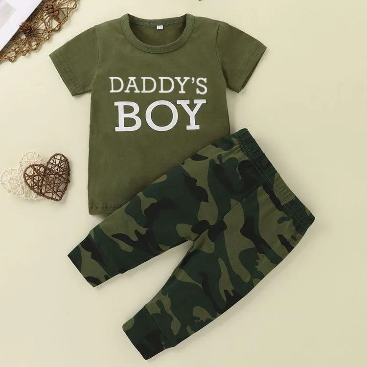 3-piece Camouflage Hat&T-shirt&Pants for Baby