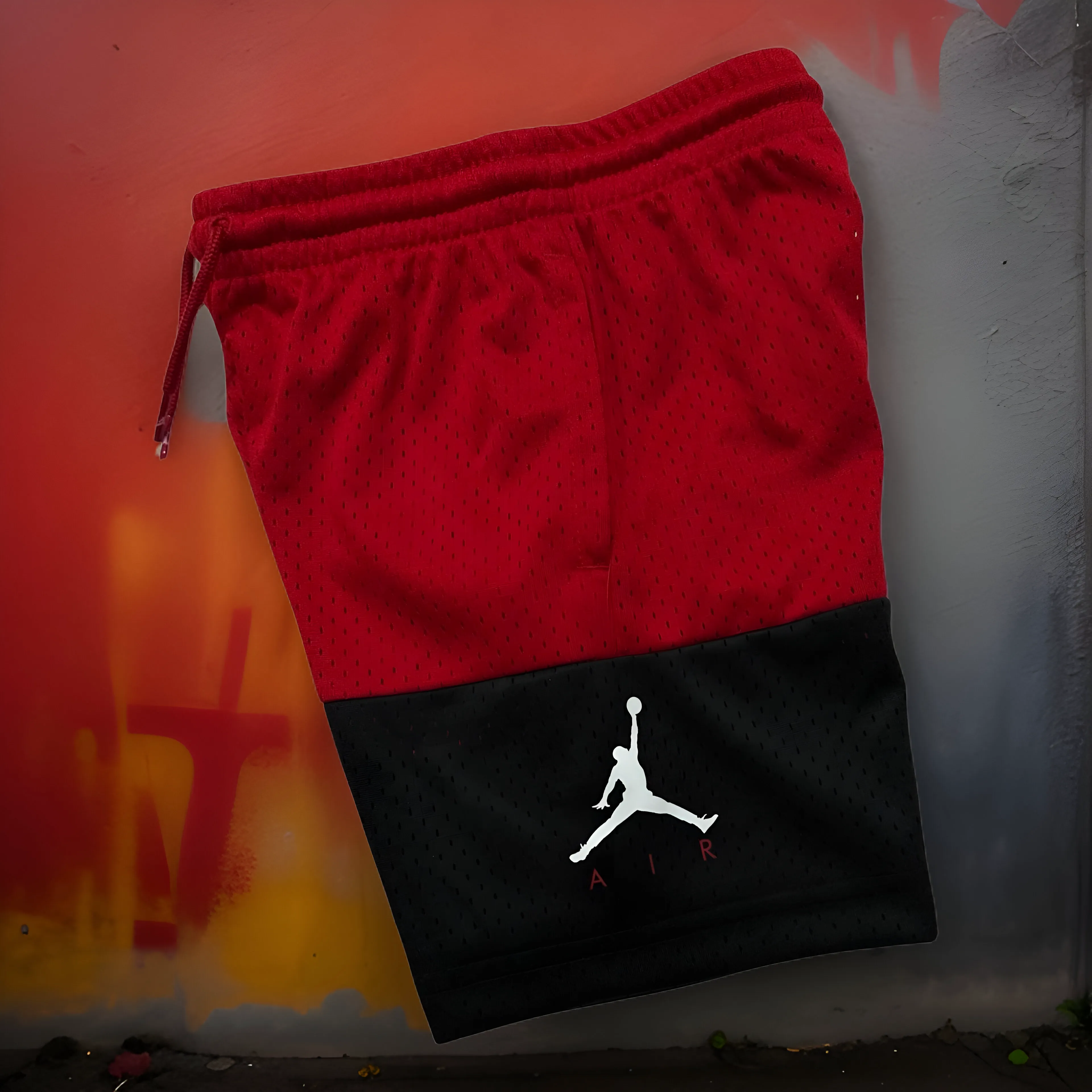 *AIR JORDAN* (RED-BLACK) ACTIVEWEAR SHORTS GIRL BOYS