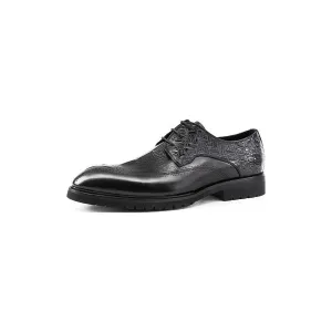 AlliLux Exotic Lace-Up Leather Dress Shoes