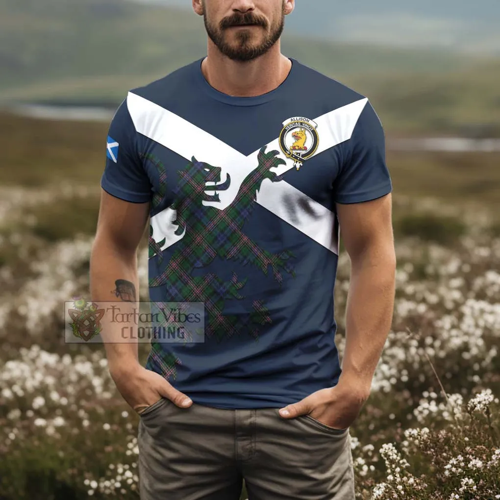 Allison Tartan Lion Rampant T-Shirt Proudly Display Your Heritage with Alba Gu Brath and Clan Name