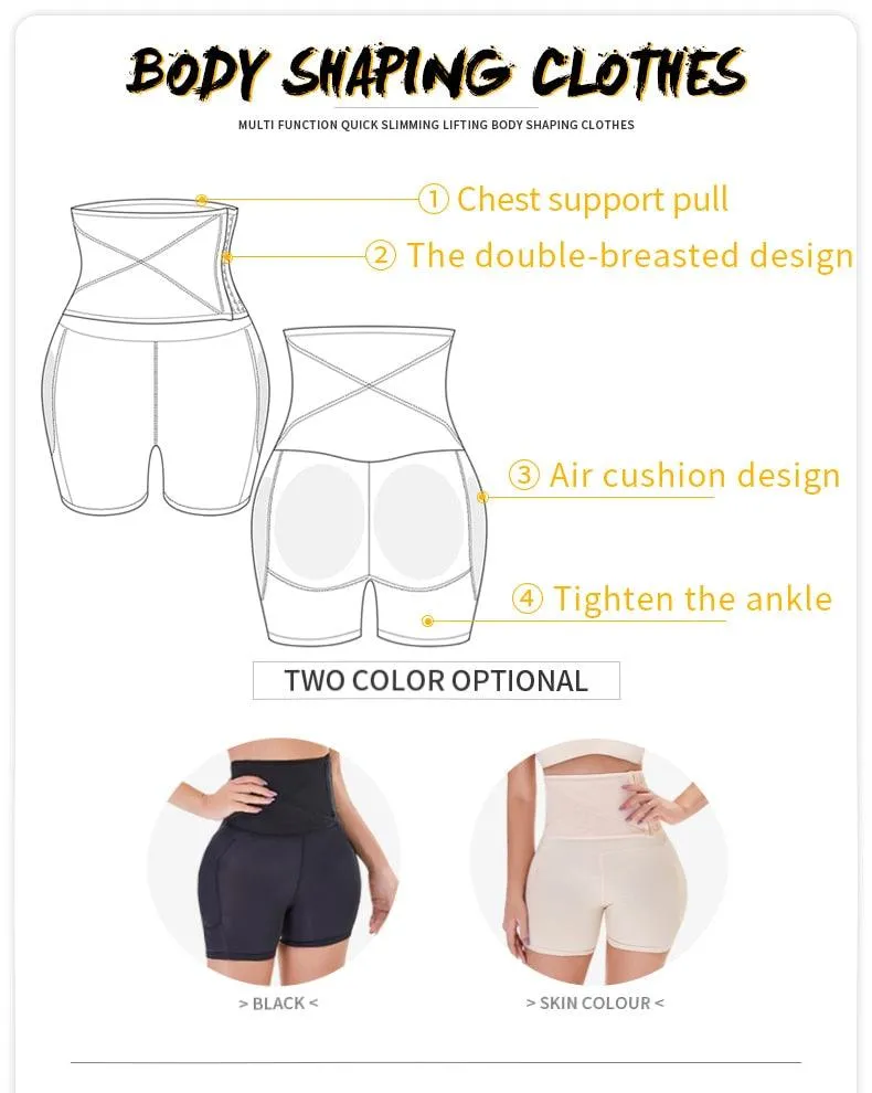 Amazing butt enhancer waist trainer - butt lifter binder shapers corset modeling strap body shaper - slimming belt underwear Faja (FHW1)