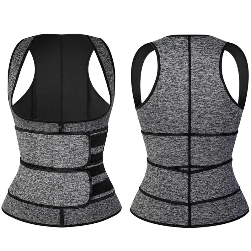 Amazing Waist Trainer Body Shaper for Women - Plus Size 2 Straps Steel Bones Workout - Sauna Trimmer Neoprene Slimming Exercise Corset Tops (FH)(FHW1)(1U31)(1U24)