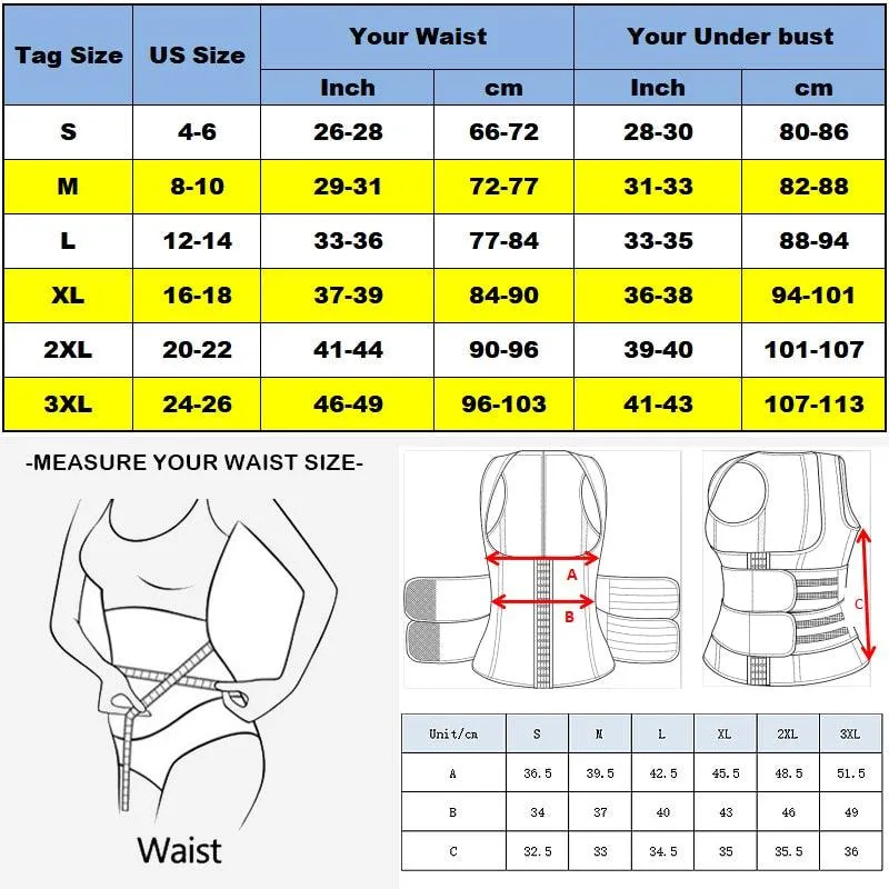 Amazing Waist Trainer Body Shaper for Women - Plus Size 2 Straps Steel Bones Workout - Sauna Trimmer Neoprene Slimming Exercise Corset Tops (FH)(FHW1)(1U31)(1U24)