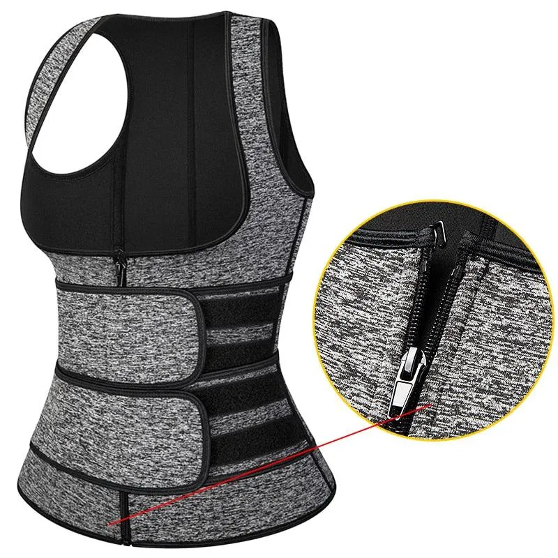 Amazing Waist Trainer Body Shaper for Women - Plus Size 2 Straps Steel Bones Workout - Sauna Trimmer Neoprene Slimming Exercise Corset Tops (FH)(FHW1)(1U31)(1U24)