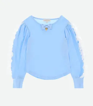 Angel's Face Girls Myla L/S Top In Blue