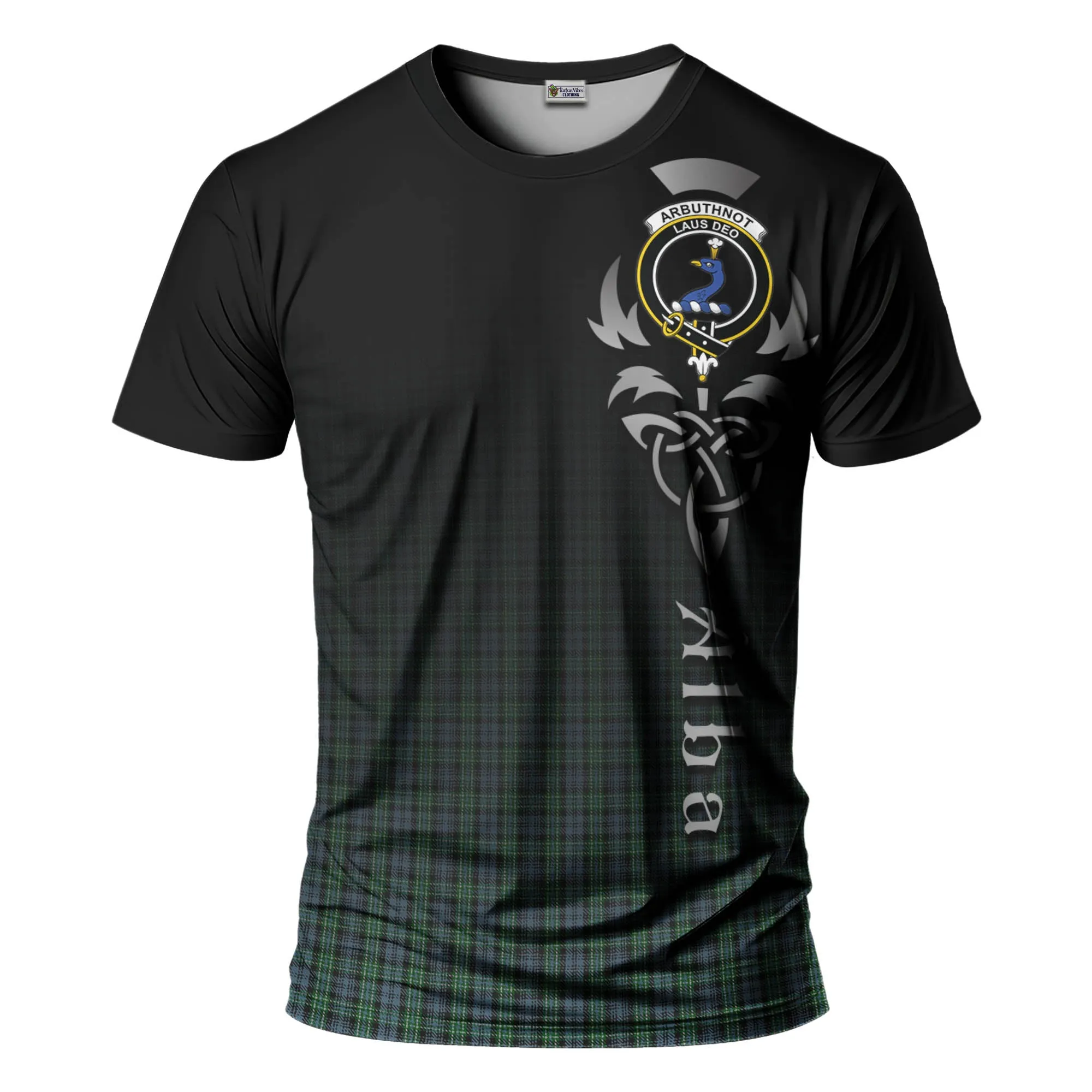 Arbuthnot Tartan T-Shirt Featuring Alba Gu Brath Family Crest Celtic Inspired