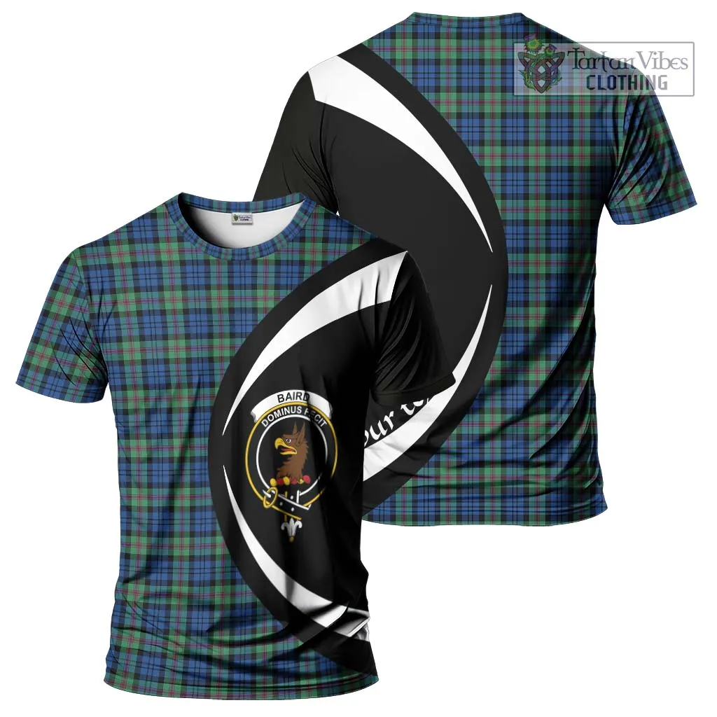 Baird Ancient Tartan T-Shirt with Family Crest Circle Style