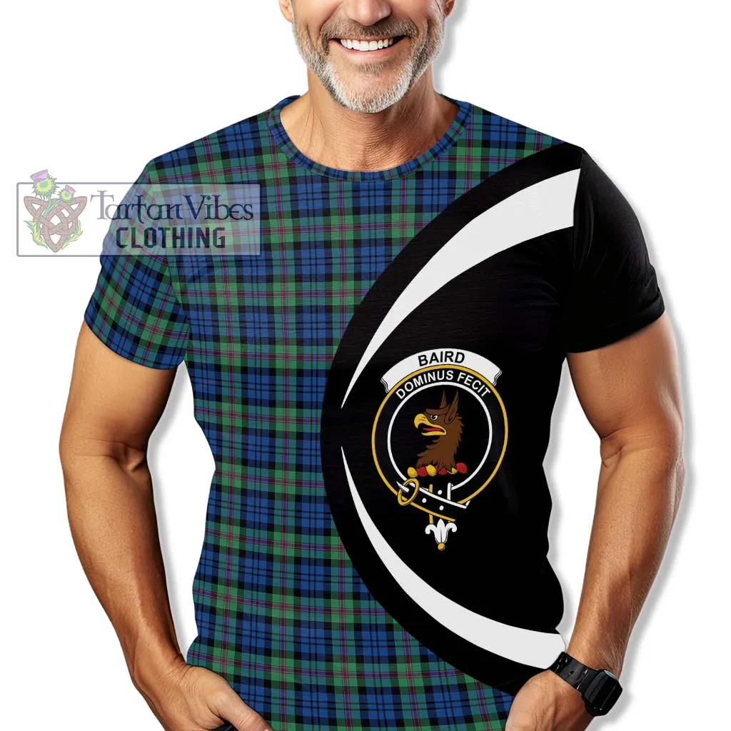 Baird Ancient Tartan T-Shirt with Family Crest Circle Style