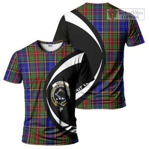 Beattie Tartan T-Shirt with Family Crest Circle Style