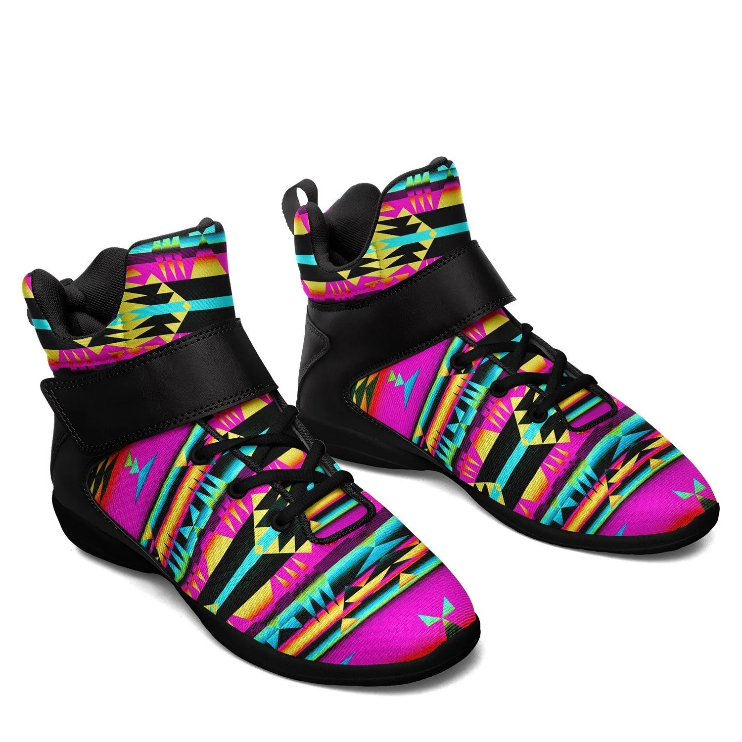 Between the Sunset Mountains Ipottaa Basketball / Sport High Top Shoes - Black Sole