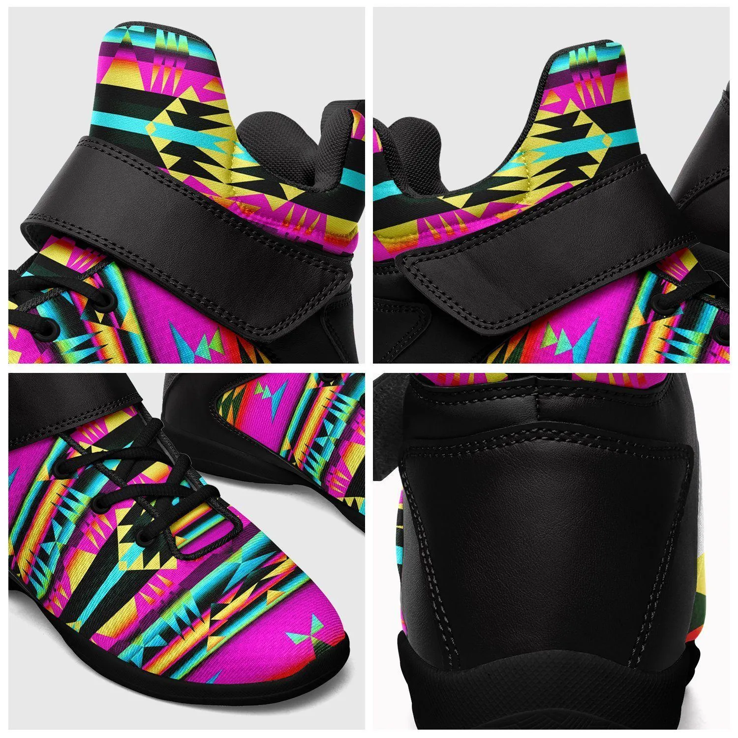 Between the Sunset Mountains Ipottaa Basketball / Sport High Top Shoes - Black Sole