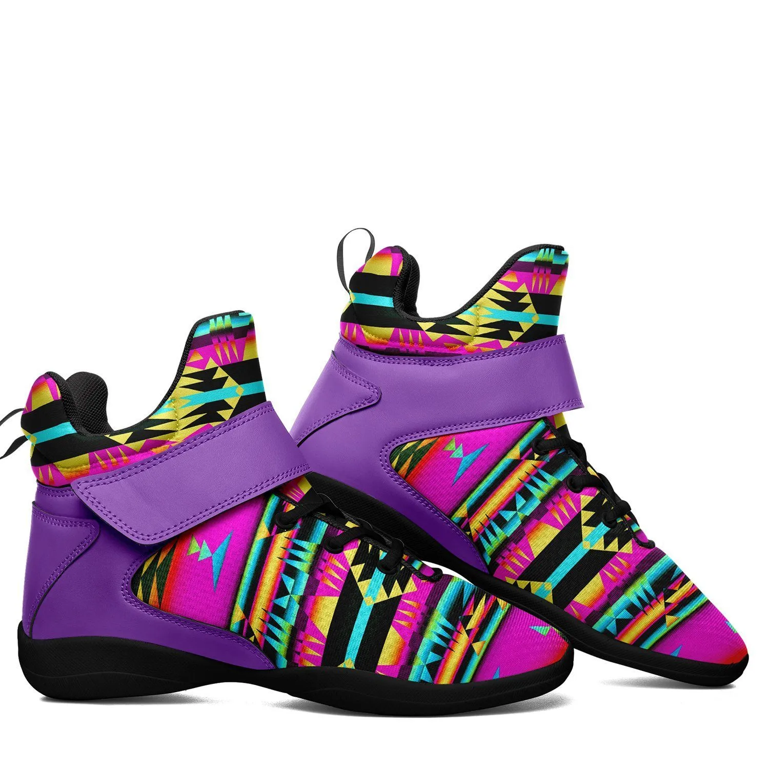 Between the Sunset Mountains Ipottaa Basketball / Sport High Top Shoes - Black Sole