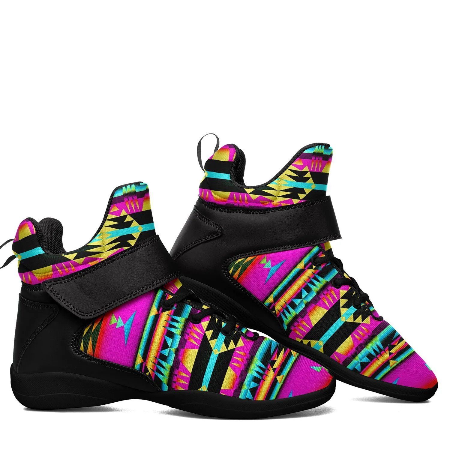 Between the Sunset Mountains Ipottaa Basketball / Sport High Top Shoes - Black Sole