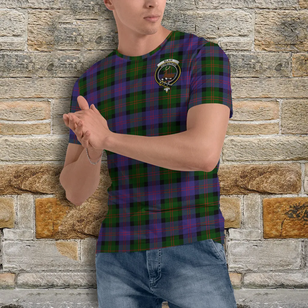 Blair Modern Tartan T-Shirt with Family Crest