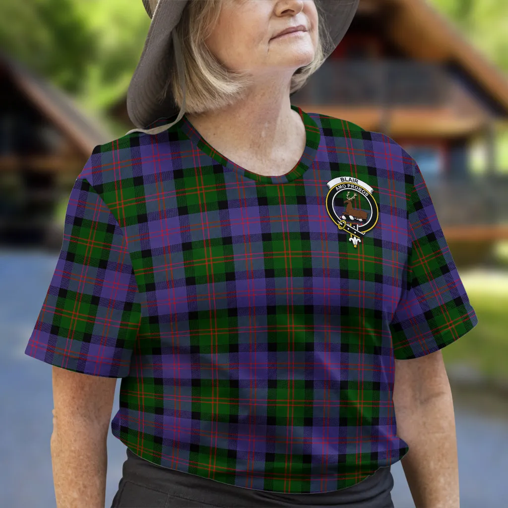 Blair Modern Tartan T-Shirt with Family Crest