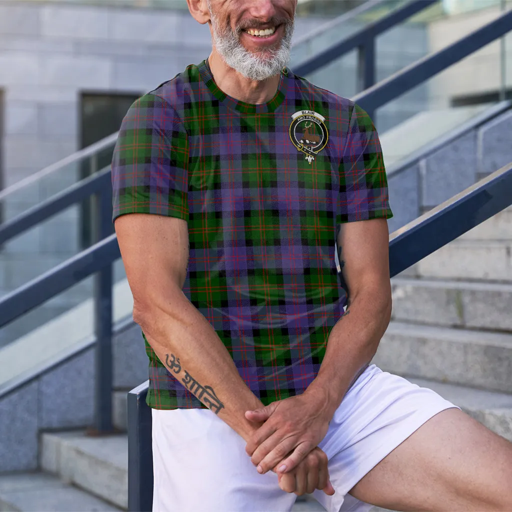 Blair Modern Tartan T-Shirt with Family Crest