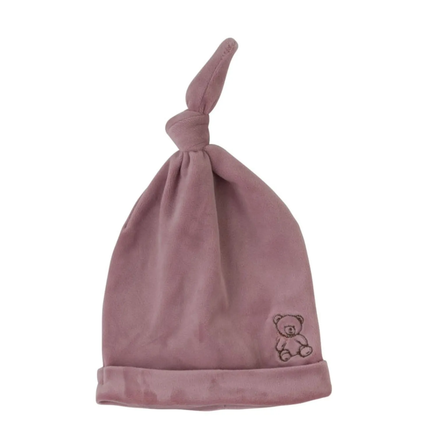 Bondoux Teddy Soft Velour Footie & Bonnet Girls