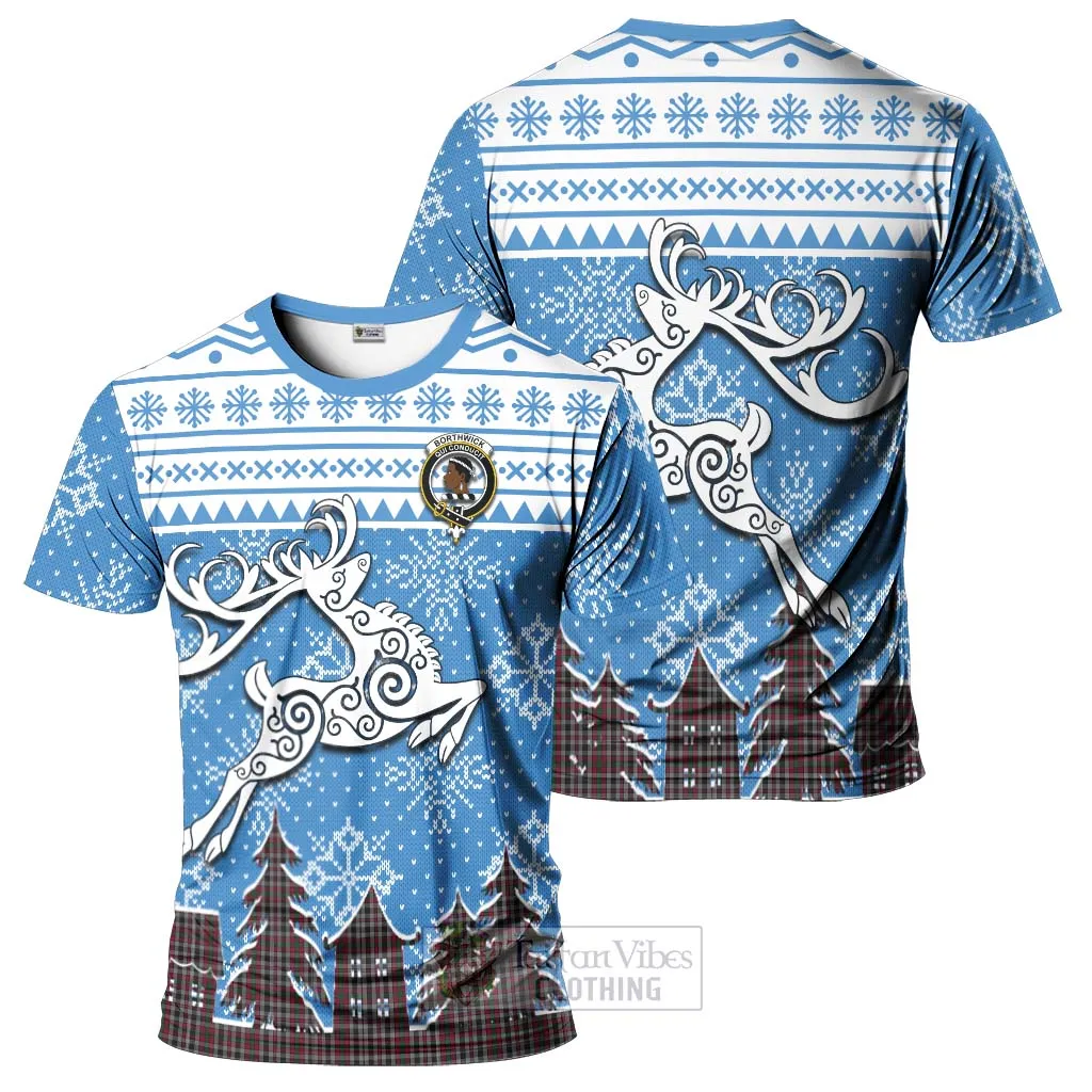 Borthwick Clan Christmas T-Shirt Celtic Reindeer Style