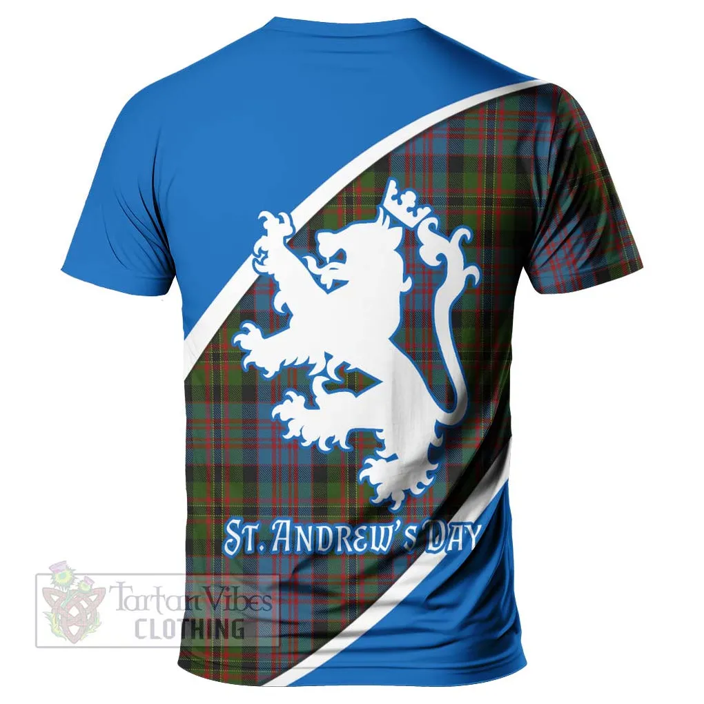 Bowie Family Crest Tartan T-Shirt Celebrate Saint Andrew's Day in Style