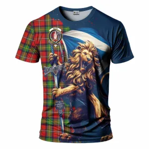 Boyd Tartan Family Crest T-Shirt with Scottish Majestic Lion