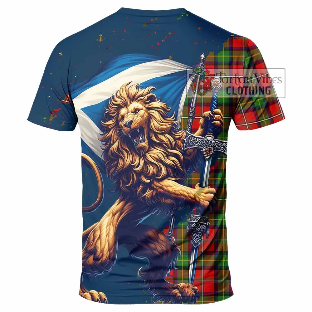 Boyd Tartan Family Crest T-Shirt with Scottish Majestic Lion