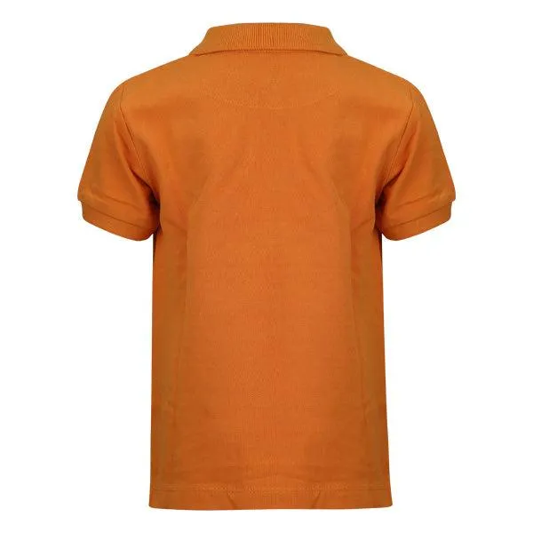 BOYS ORANGE SHORT SLEEVE POLO