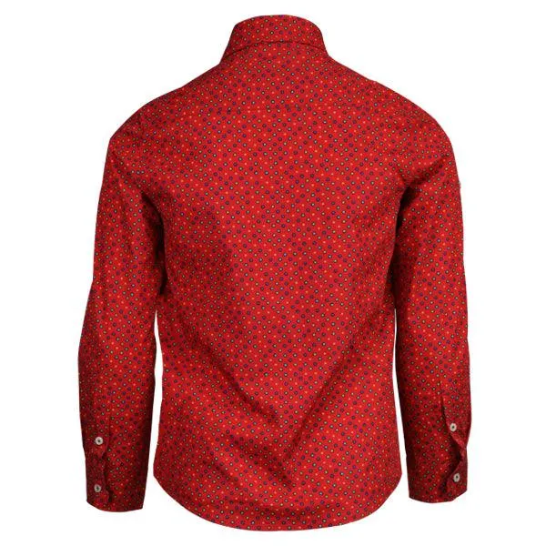 BOYS RED LONG SLEEVE SHIRT