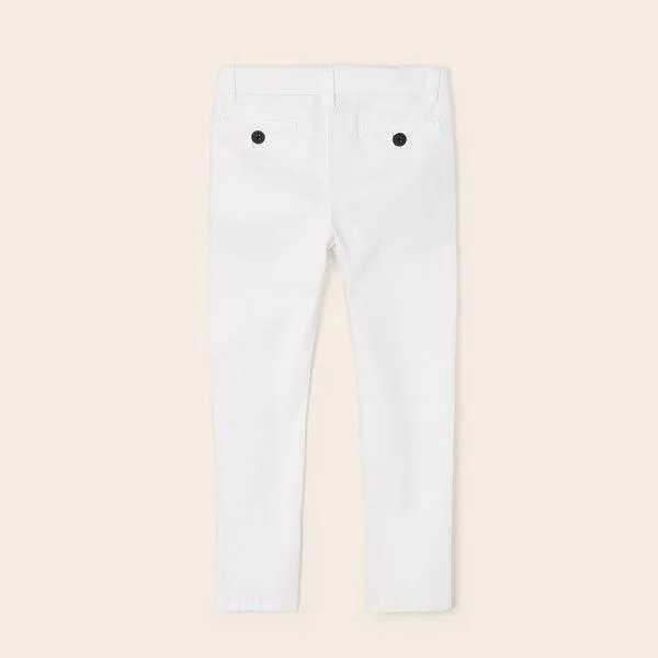 BOYS WHITE TWILL BASIC TROUSER FOR BOYS