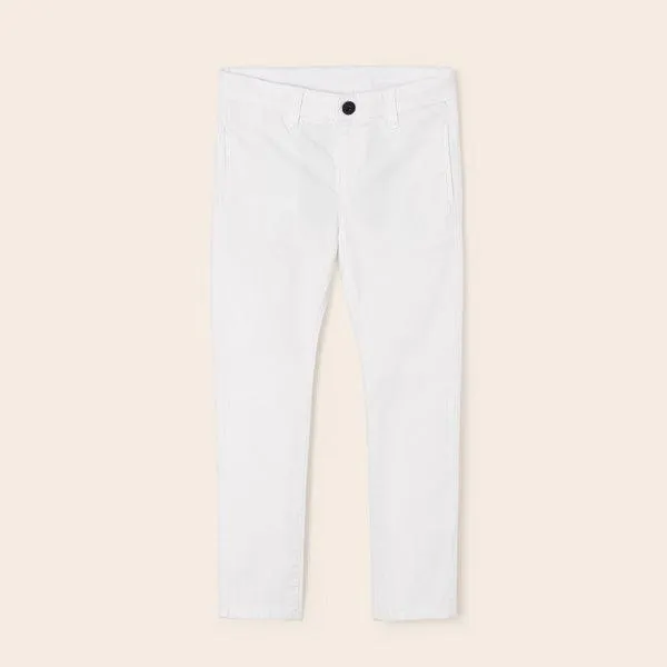 BOYS WHITE TWILL BASIC TROUSER FOR BOYS