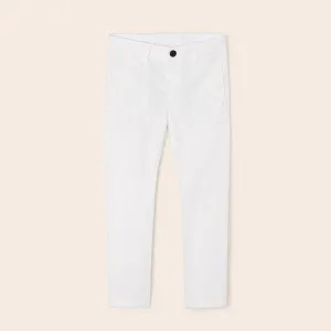 BOYS WHITE TWILL BASIC TROUSER FOR BOYS