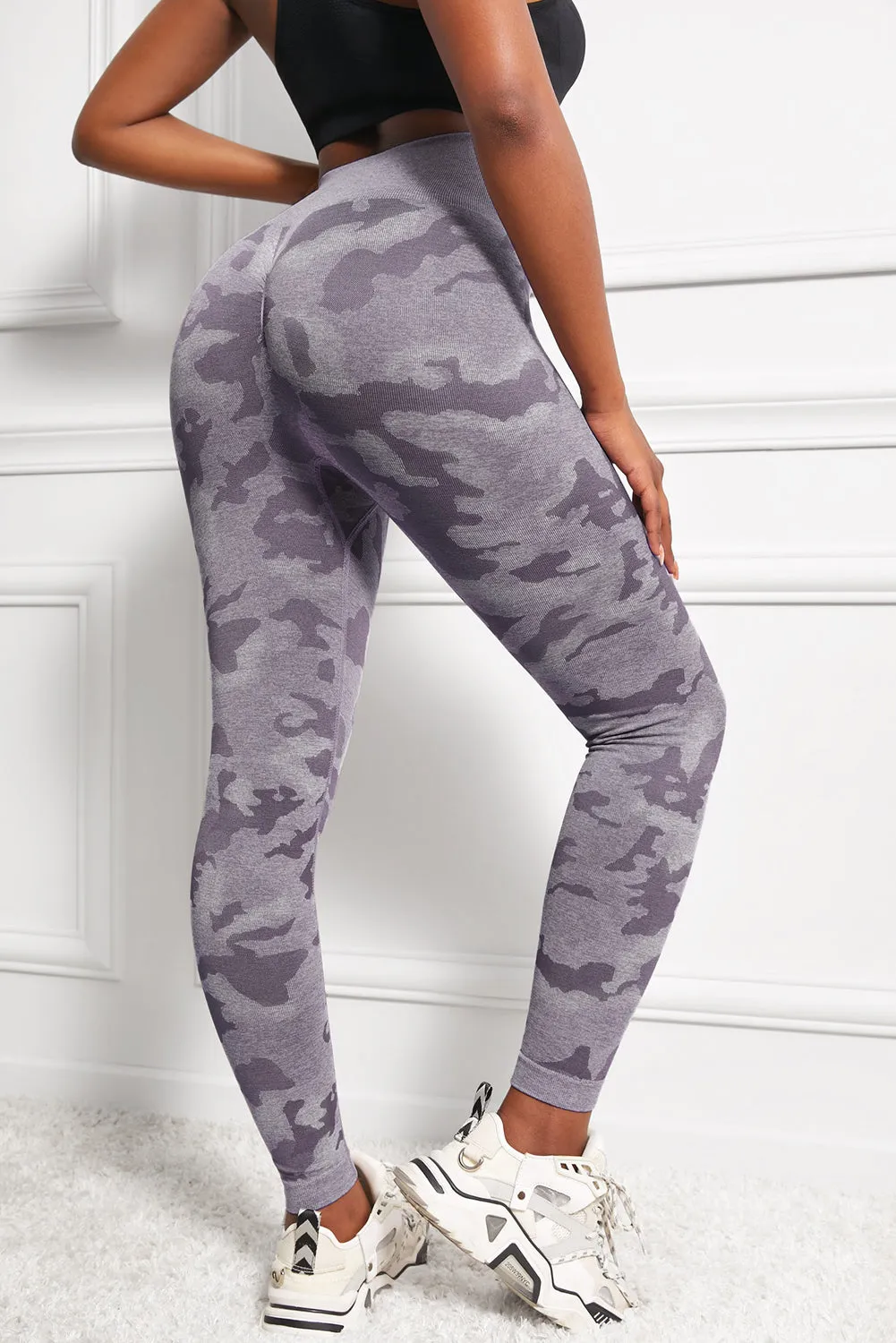 Camo Print Seamless High Waist Yoga Leggings (TBL) T