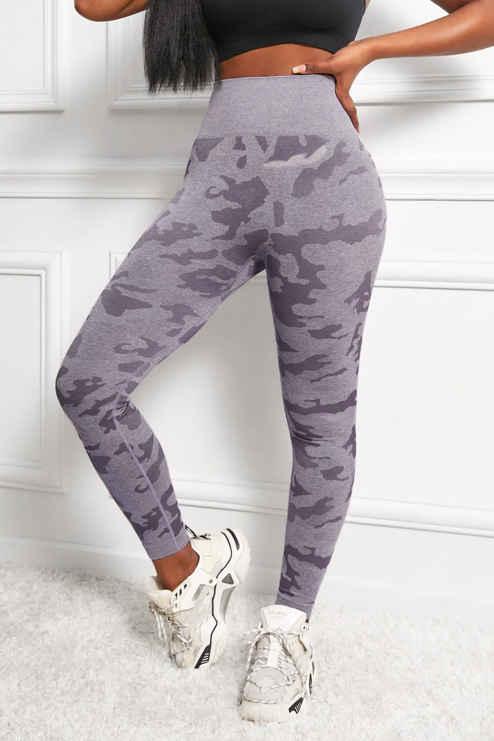 Camo Print Seamless High Waist Yoga Leggings (TBL) T