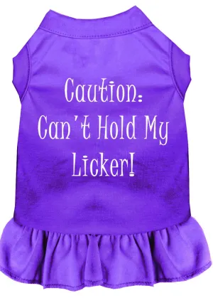 Can't Hold My Licker Screen Print Dress Purple Sm (10)