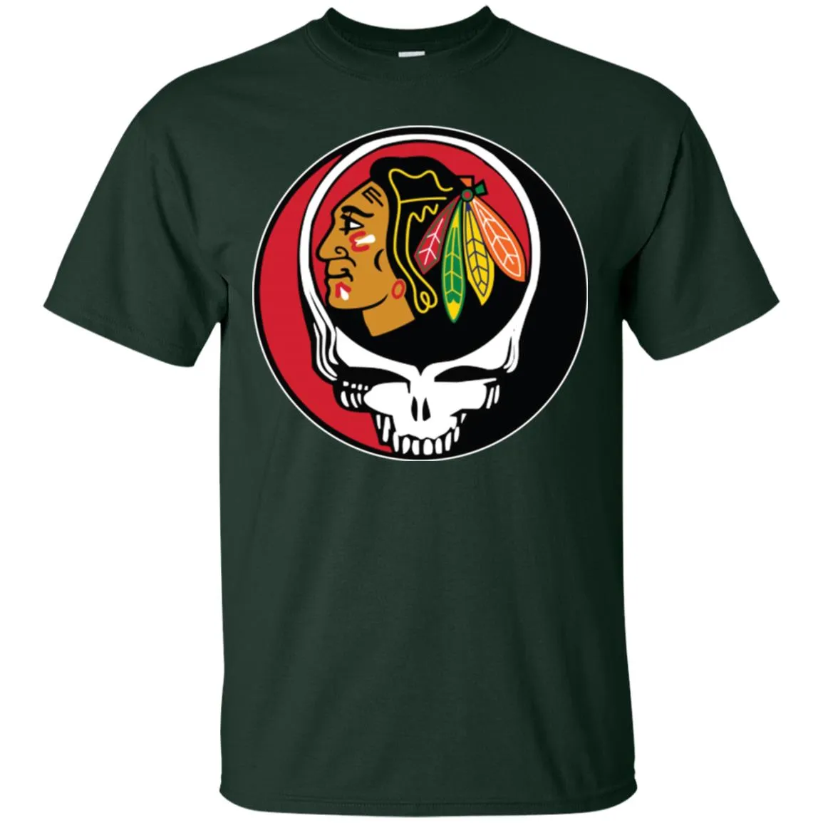 Chicago Blackhawks Grateful Dead Steal Your Face Hockey Nhl Shirts