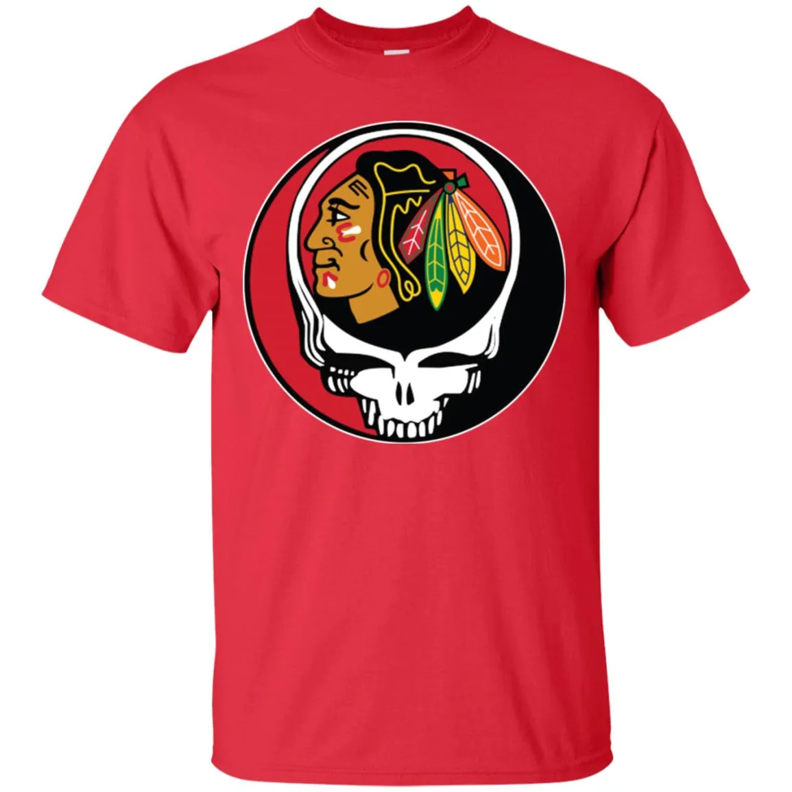 Chicago Blackhawks Grateful Dead Steal Your Face Hockey Nhl Shirts