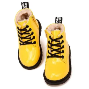 Children Shoes Snow Boots for Kids Boys Girls PU Leather Winter Shoes