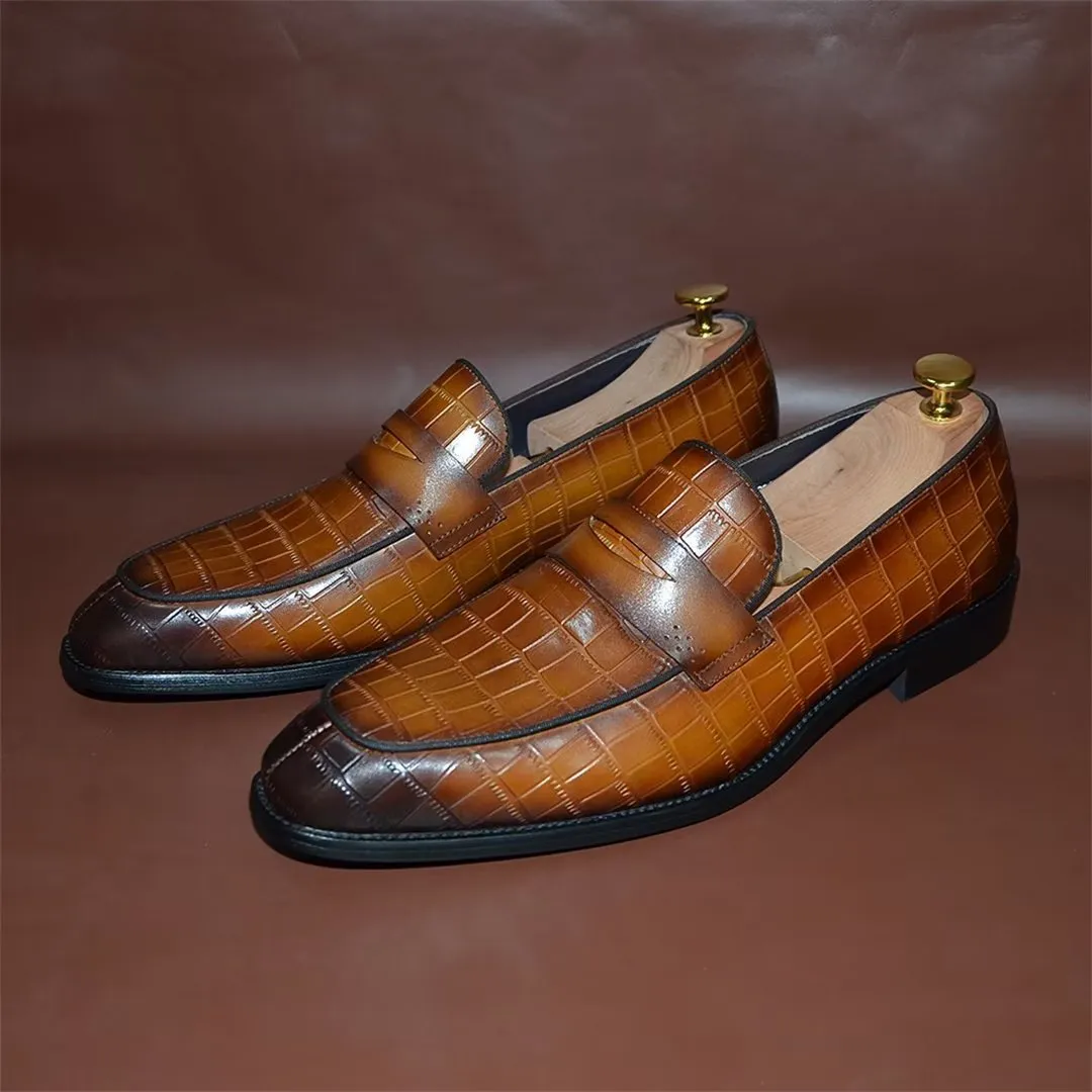 Contemporary Slip-On Elegance Dress Shoes