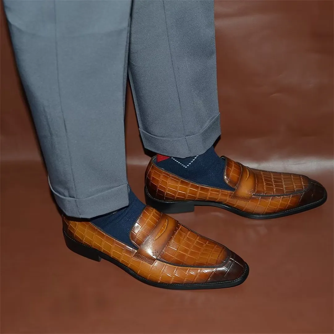 Contemporary Slip-On Elegance Dress Shoes