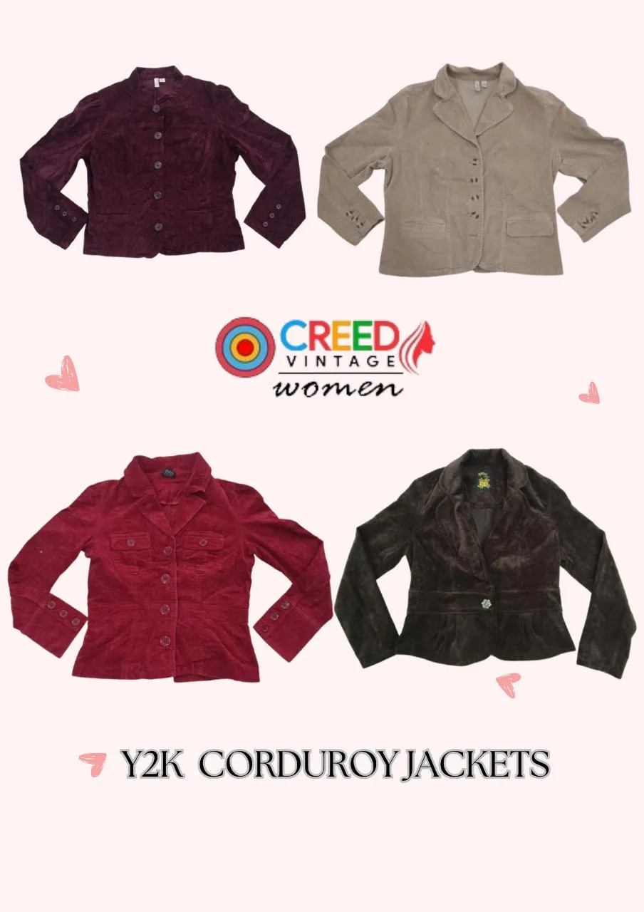 CR2799 Y2K Corduroy Jackets - 10 Pcs