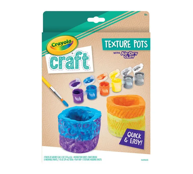 Crayola Craft Texture Pots Craft Kit