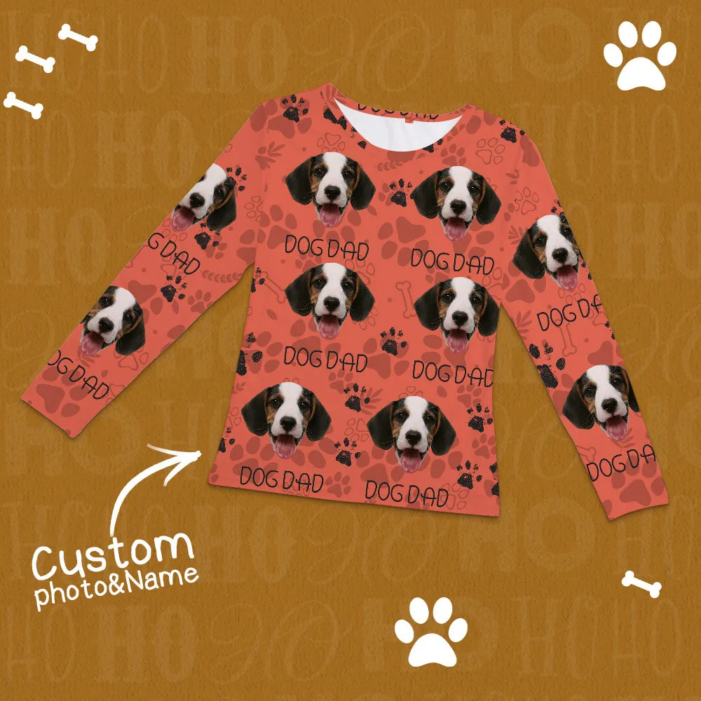 Custom Photo With Paw For Dog Lovers Sleepwear