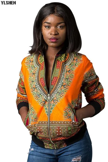 Dashiki African Dresses Clothes for Women Traditional Print Jacket Africa Dress Clothing Bazin Broder New Robe Africaine Tops