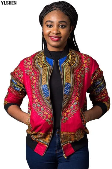 Dashiki African Dresses Clothes for Women Traditional Print Jacket Africa Dress Clothing Bazin Broder New Robe Africaine Tops