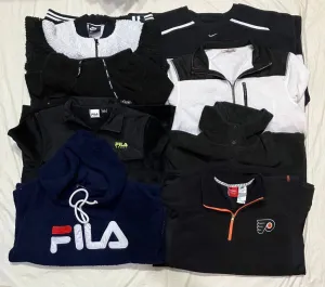 Fila, Nike, Adidas, Reebok Jackets in Fleece - 19 Pieces