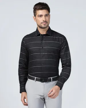 Formal Black Stripe Shirt - Isaac