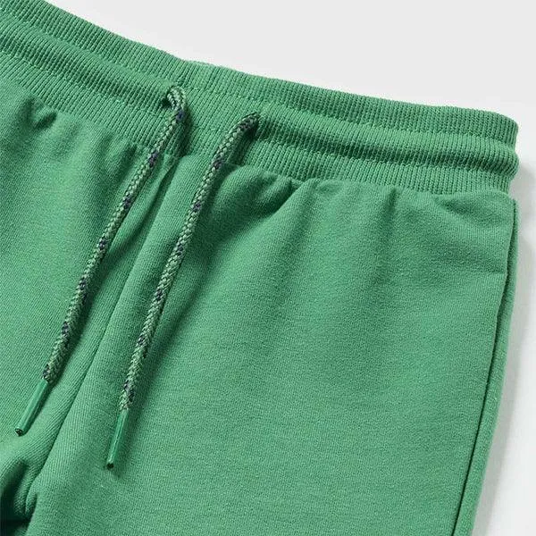 GREEN BASIC FLEECE SHORT