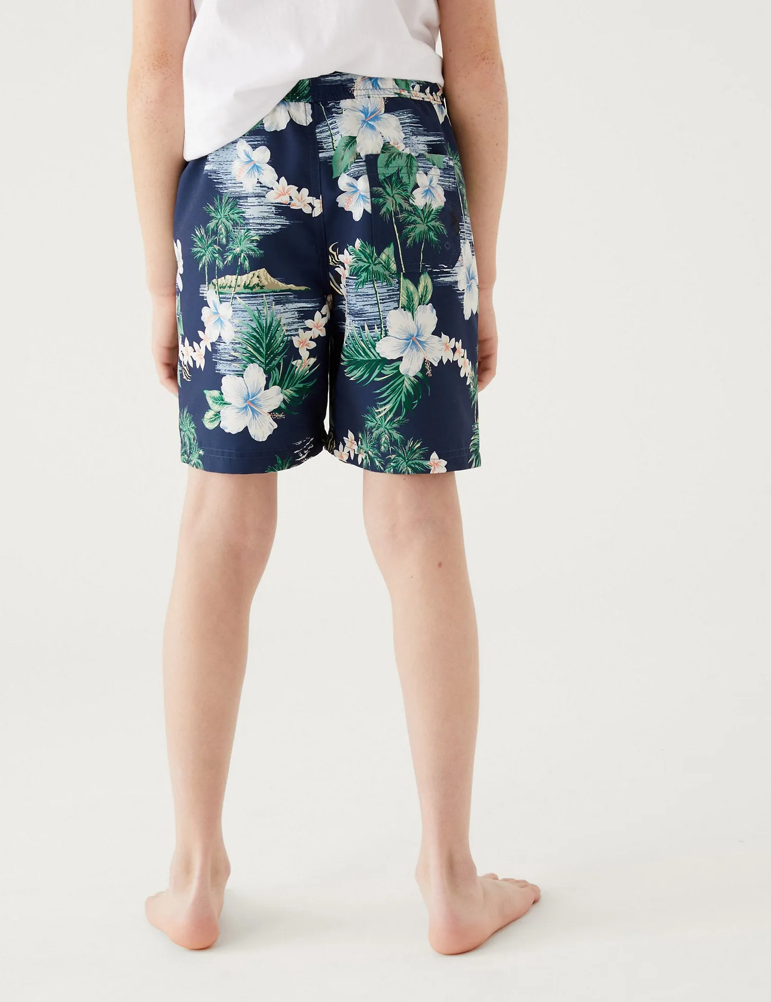 Hawaiian Print Swim Shorts