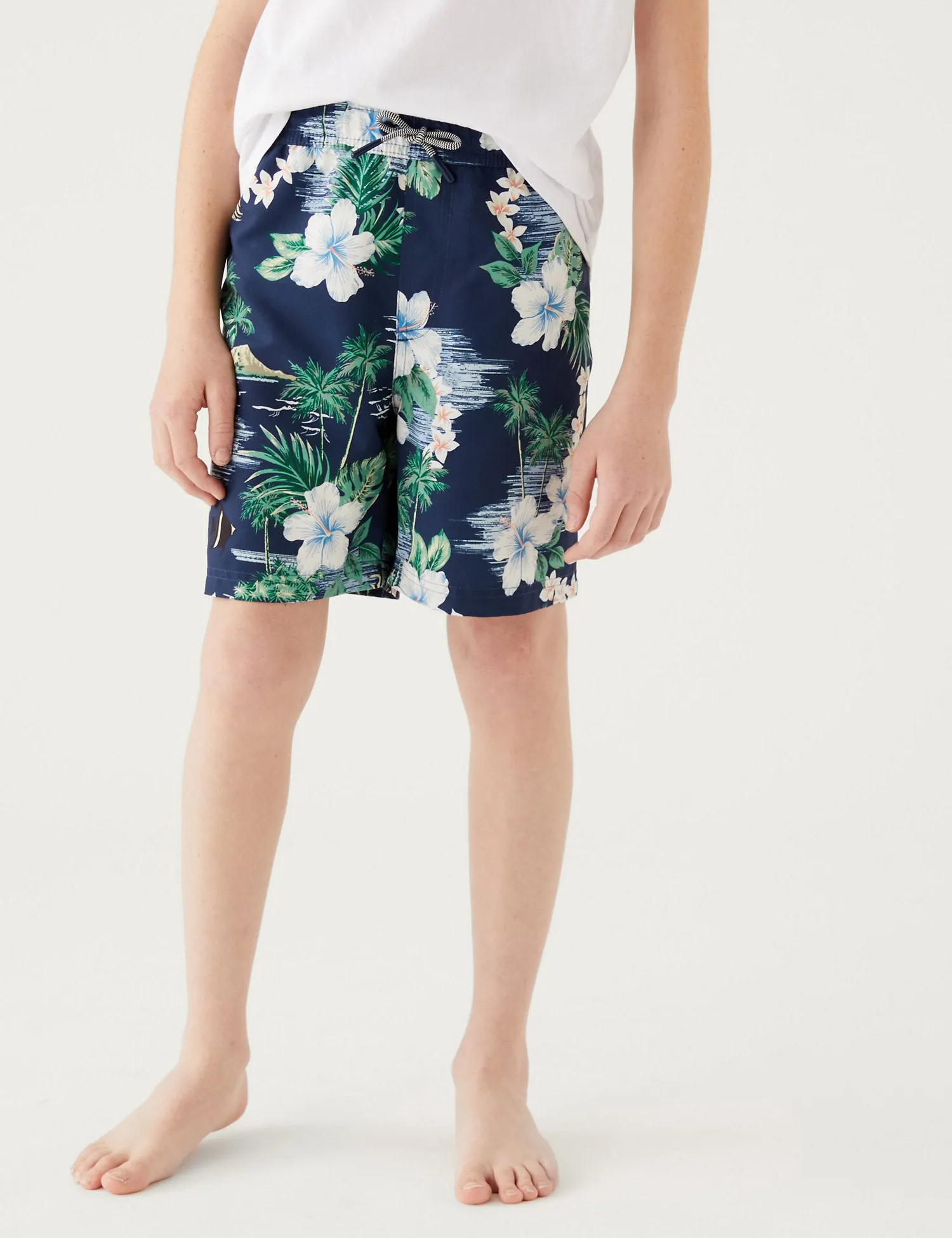 Hawaiian Print Swim Shorts